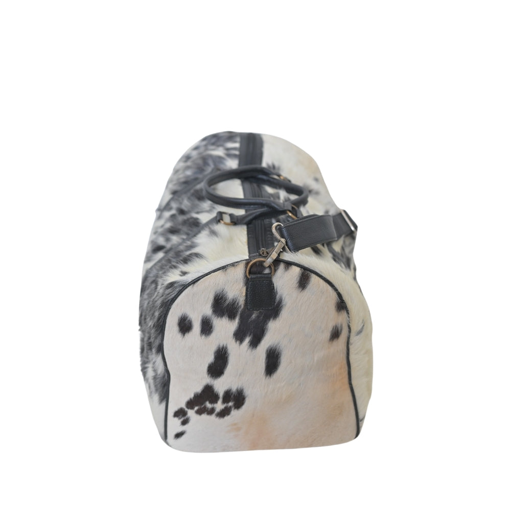 Black & White Hair-On Cowhide Duffle Bag – EenaCrafts